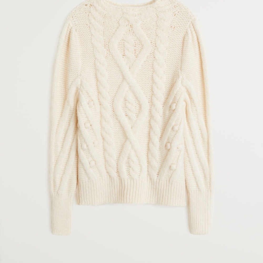 MANGO Knit Braided Sweater | US S - Picture 5 of 6